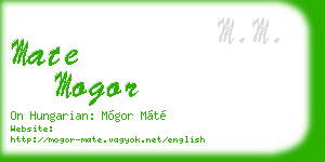 mate mogor business card